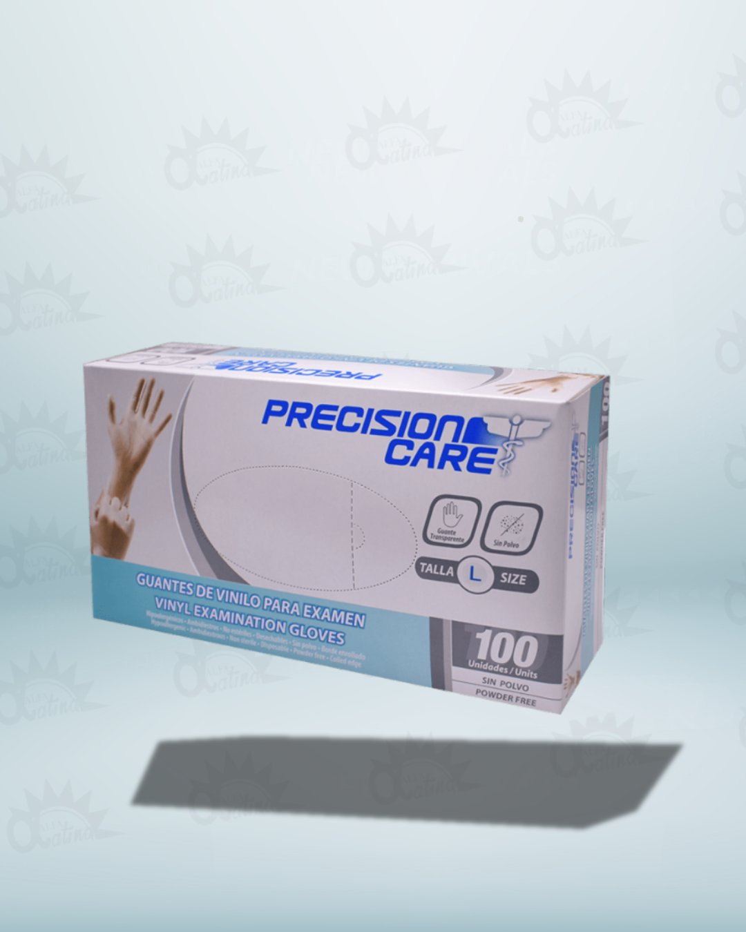 GUANTES DE VINILO TALLA L. CAJA X 100 UND
