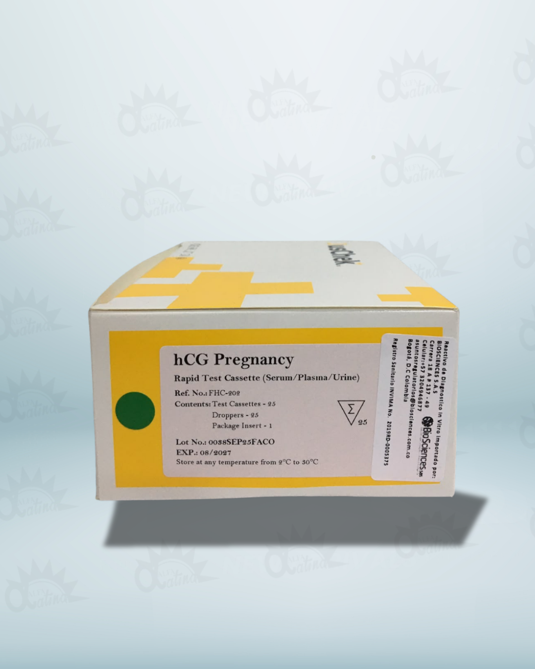 PRUEBA DE EMBARAZO HCG PREGNANCY X 25 CASET