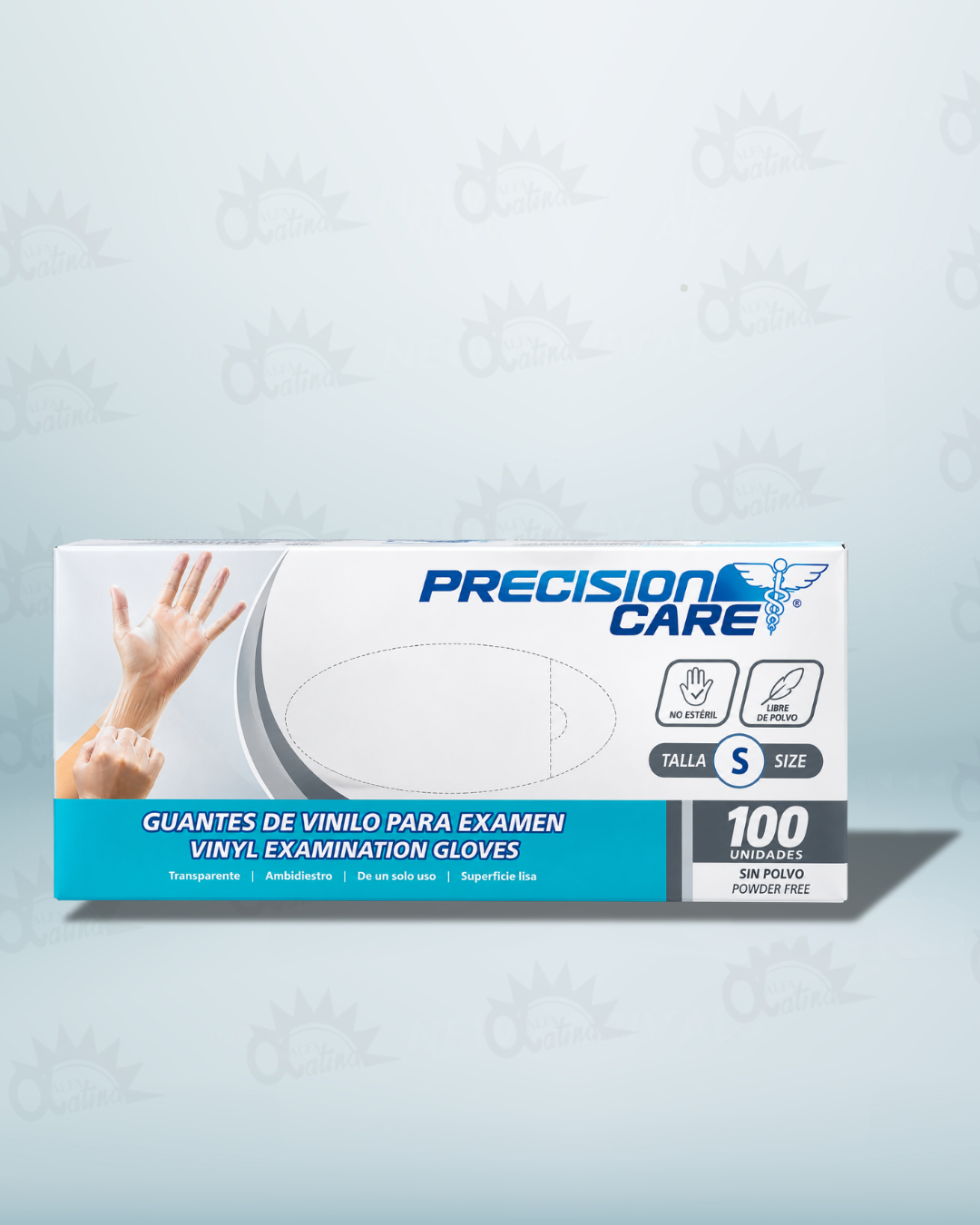 GUANTES DE VINILO TALLA S CAJA X 100 UND